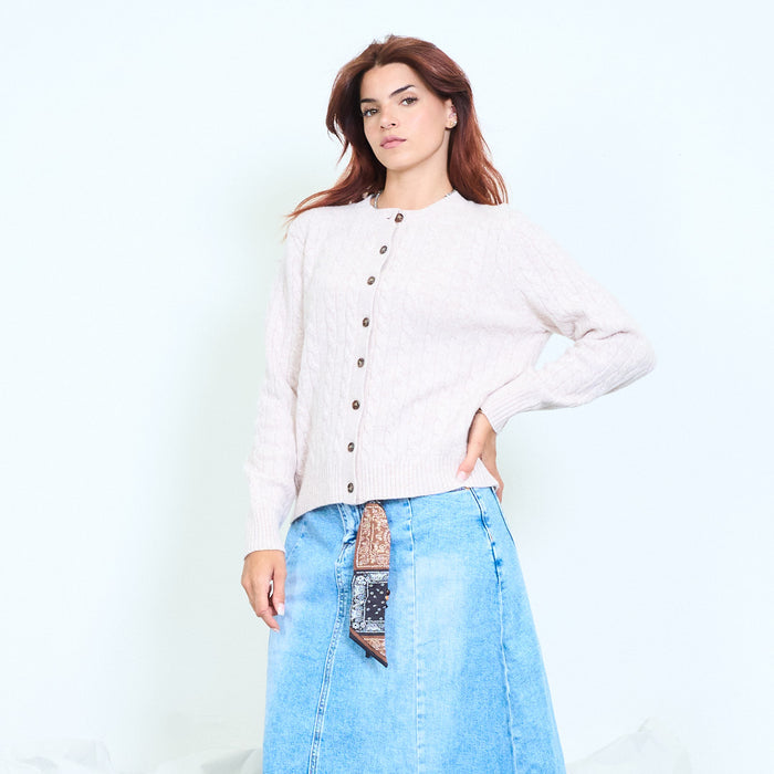 Essential pure wool cardigan wholesale