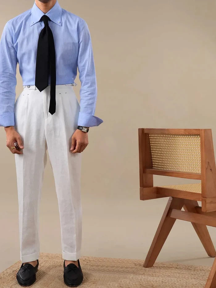 European Linen Button Down Shirt by Italian Vega - 006