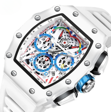 Fashion Casual Multifunctional Waterproof Silicone Tape Quartz Watch-1
