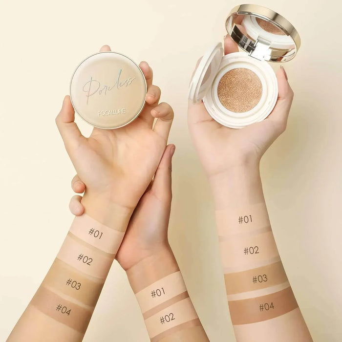 FOCALLURE Poreless BB Cushion Foundation – Full Coverage & Matte Finish - - Pinky Cosmetics -- United Arab Emirates -- Pinky Cosmetics