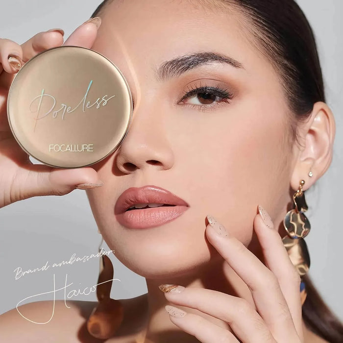 FOCALLURE Poreless BB Cushion Foundation – Full Coverage & Matte Finish - - Pinky Cosmetics -- United Arab Emirates -- Pinky Cosmetics