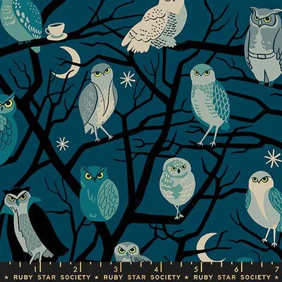 Galaxy- Owls- Freaky Familiars- Fat Quarter