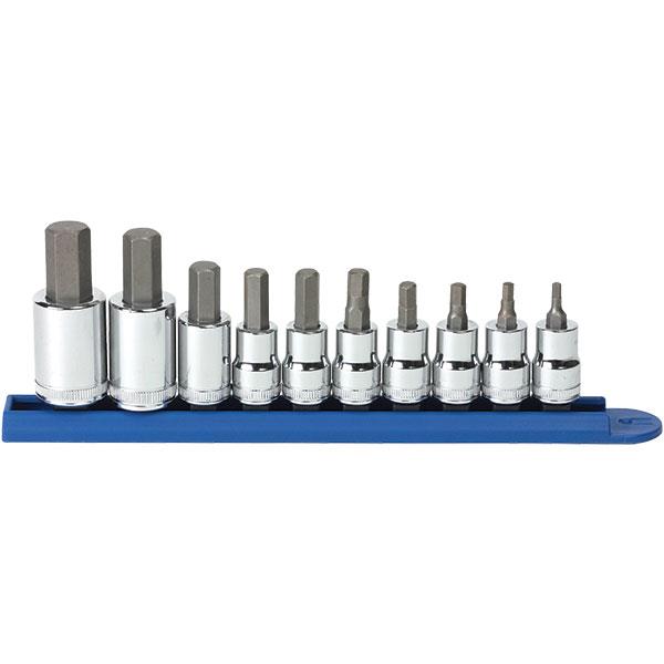 GearWrench 10-Piece Hex Bit Metric Socket Set, 3/8" & 1/2" Drives