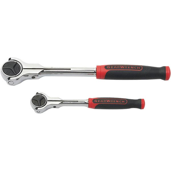 GearWrench 2-Piece, 72 Tooth Dual Material Roto Ratchet Set, 1/4" & 3/8" Drive