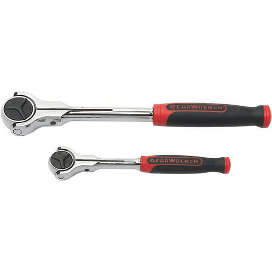 GearWrench 2-Piece, 72 Tooth Dual Material Roto Ratchet Set, 1/4" & 3/8" Drive