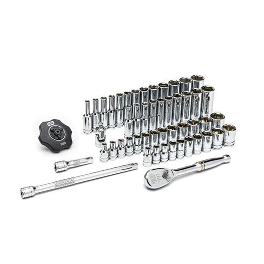 GearWrench® 51-Piece, 6-Point Standard & Deep Mechanics Tool Set, SAE/Metric, 1/4" Drive, 1/Each