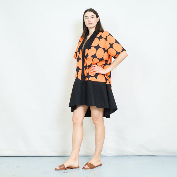 Geometric circle print shirt dress wholesale