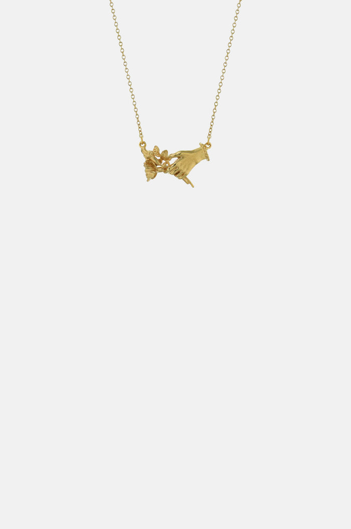 Alex Monroe Gift of Flowers In Line Necklace Gold.