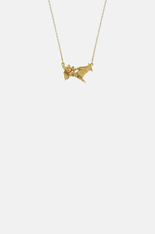 Alex Monroe Gift of Flowers In Line Necklace Gold.