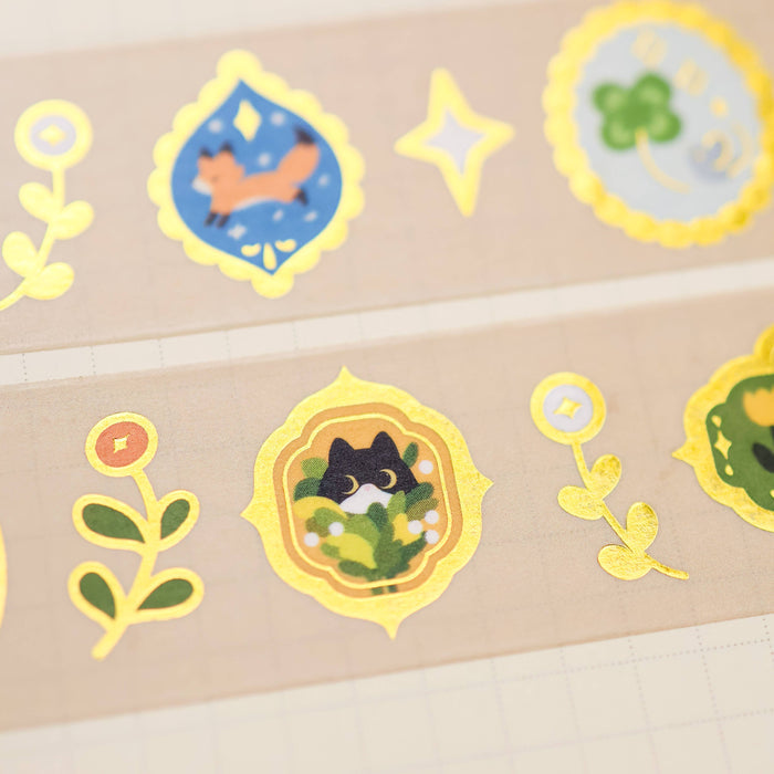 Gold Foil Animal Frame Washi Tape