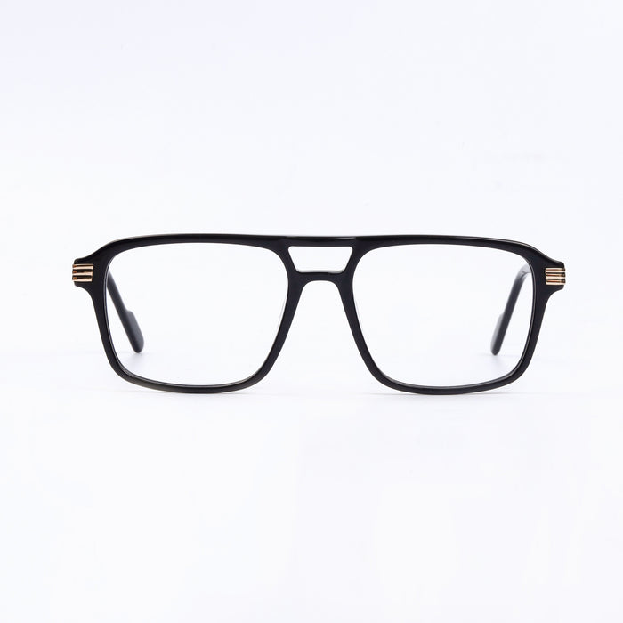 Golden Black Square Full Rim