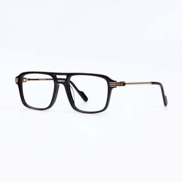Golden Black Square Full Rim