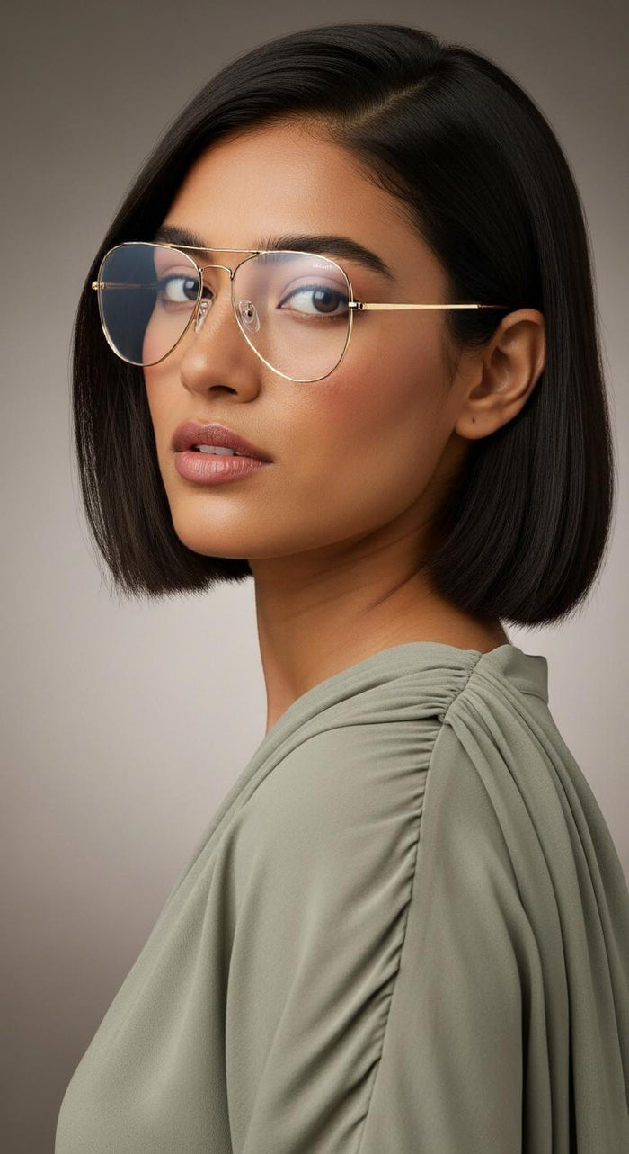 Golden Brown Aviator Full Rim