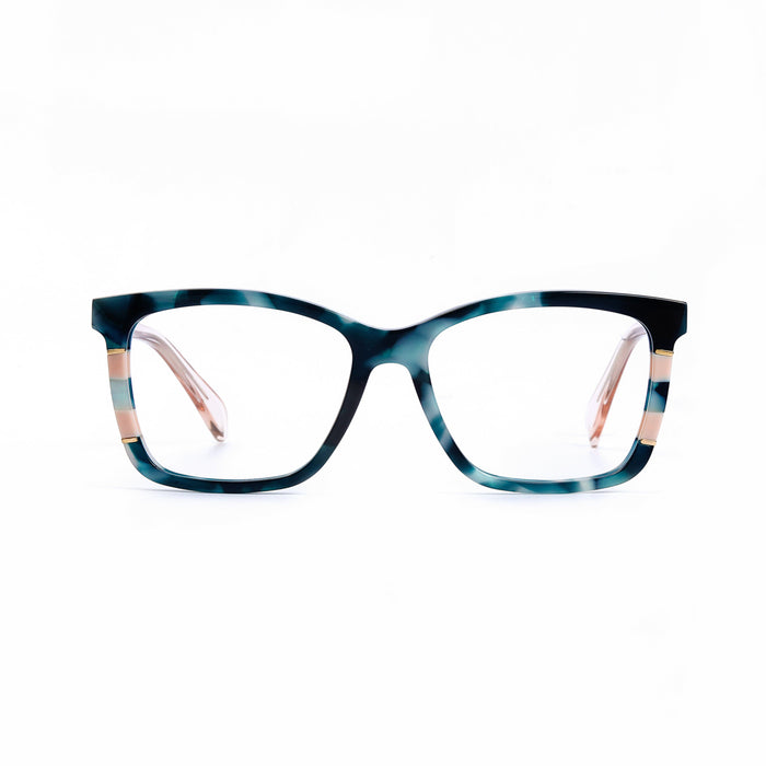 Green & Pink Square Full Rim