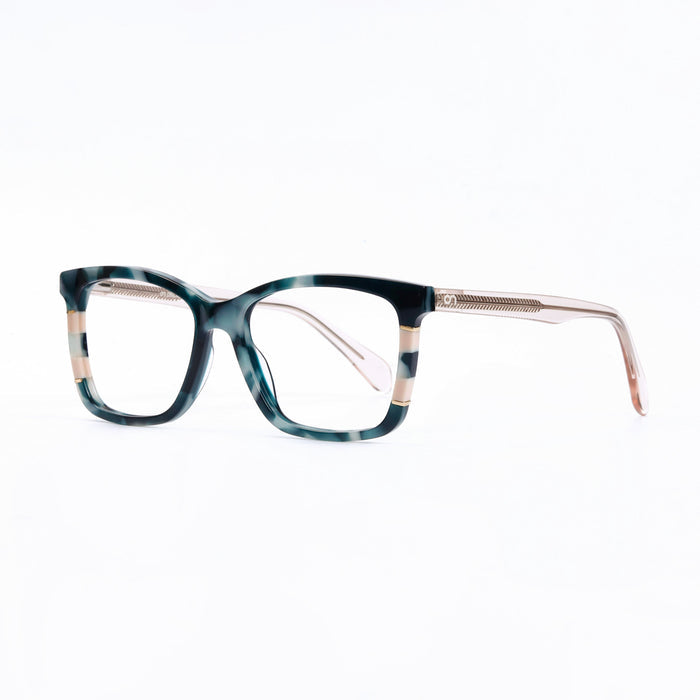 Green & Pink Square Full Rim