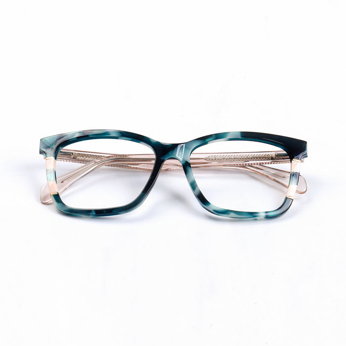 Green & Pink Square Full Rim