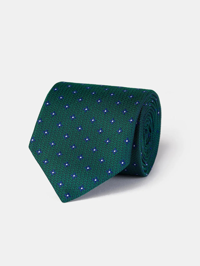 Green Printed Tie 9cm - BRABION