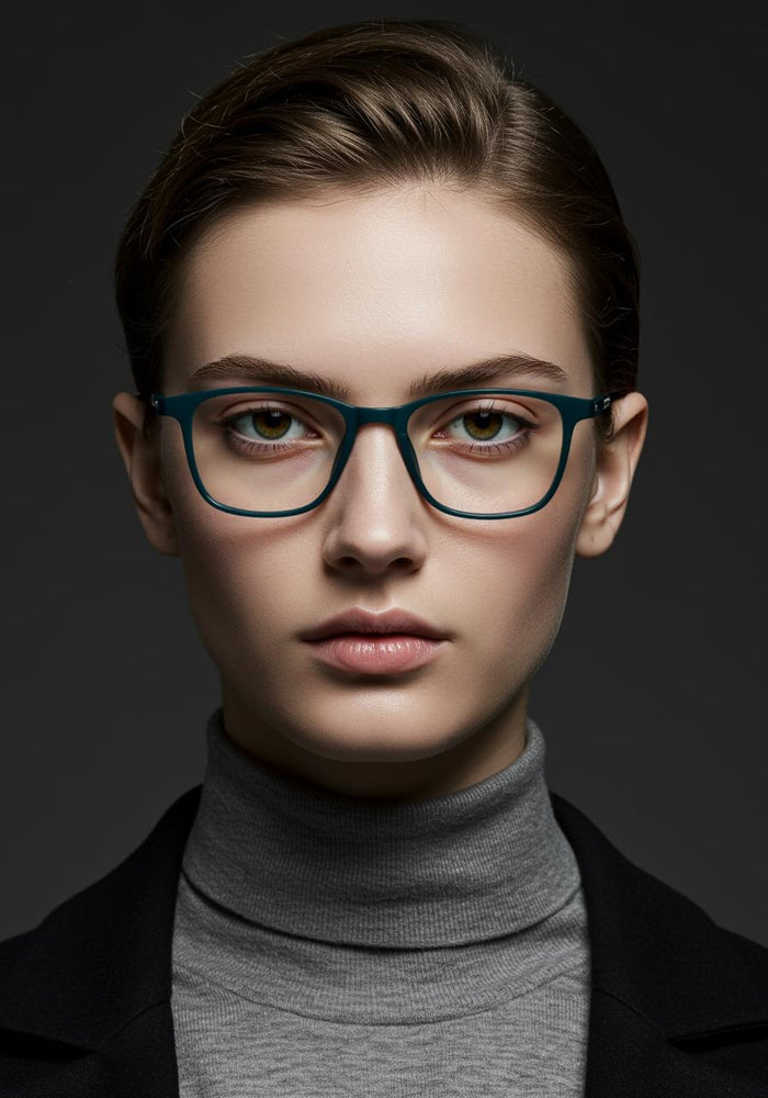 Green Rectangle Full Rim