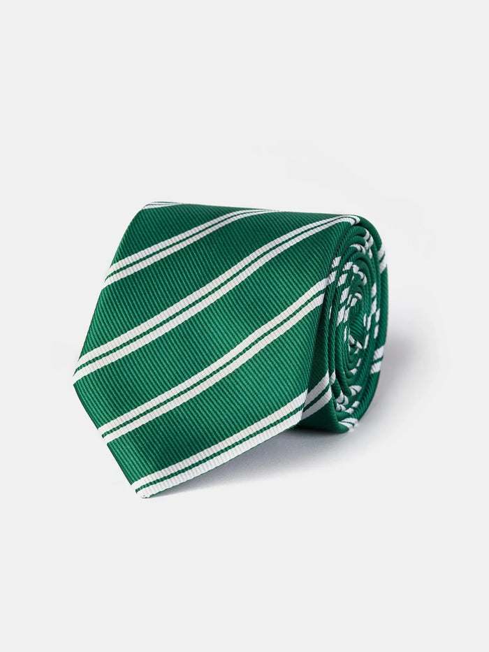 Green Striped Tie 9cm - BRABION