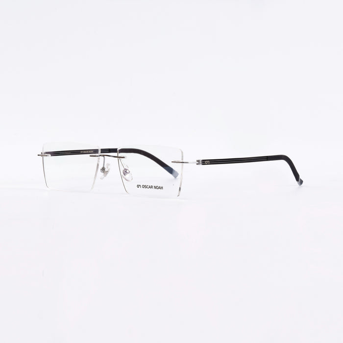 Gunmatel Black Rectangle Rimless