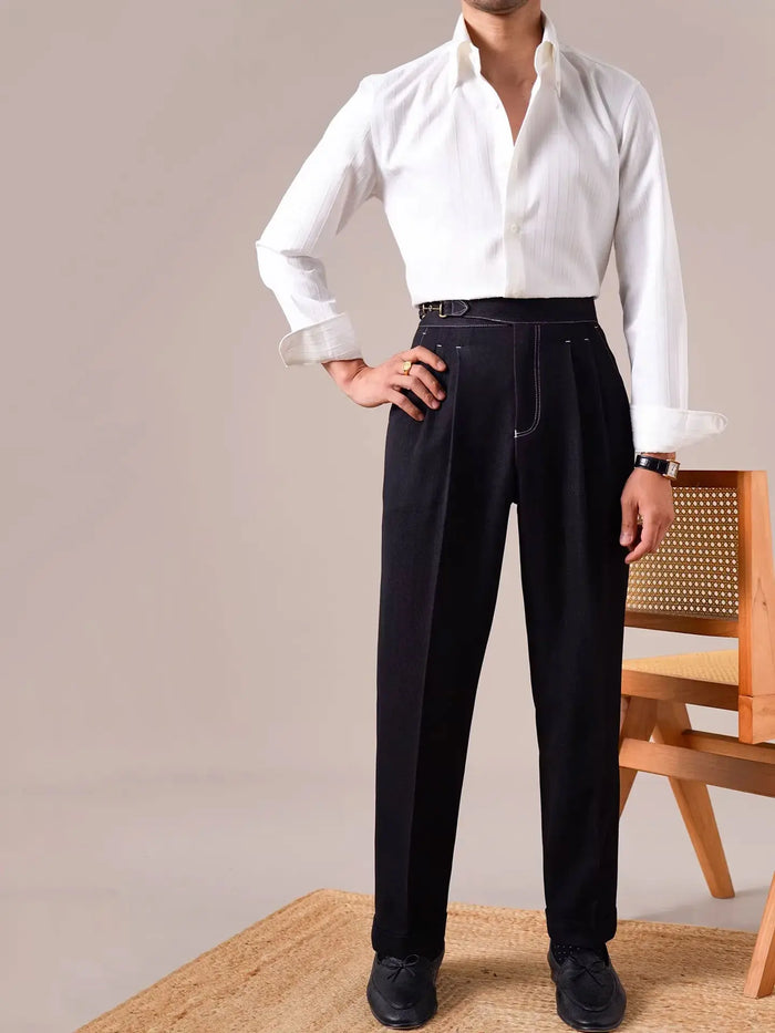 Gurkha Double-Pleat Denim Trousers BRABION