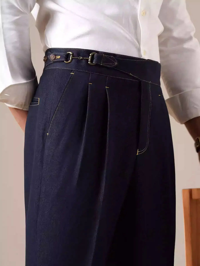 Gurkha Double-Pleat Denim Trousers BRABION