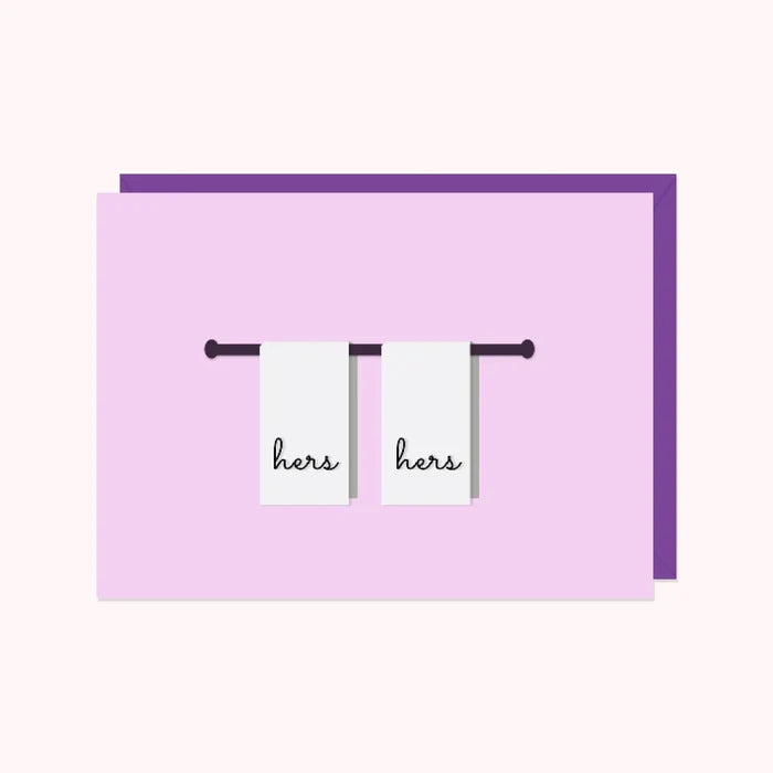 HALIFAX PAPER HEART - Hanging Towels Greeting Card