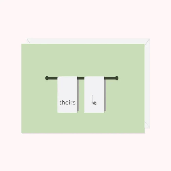 HALIFAX PAPER HEART - Hanging Towels Greeting Card