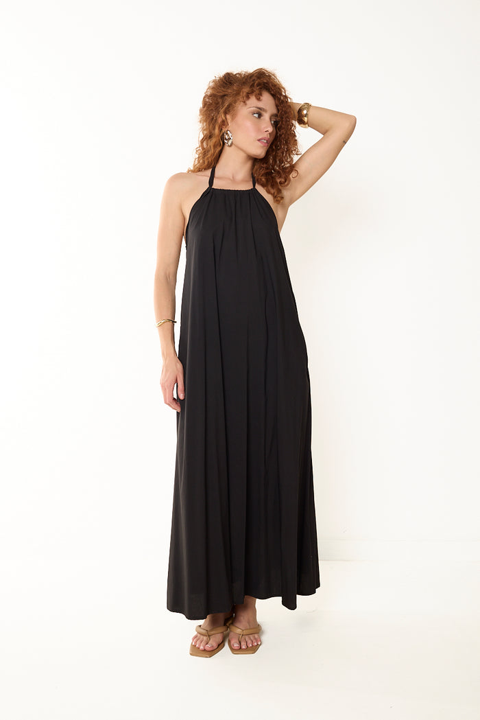 Halter neck maxi dress wholesale