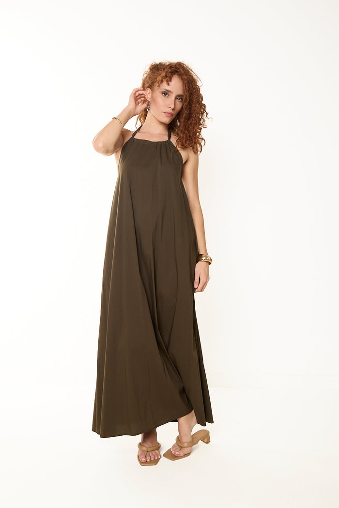 Halter neck maxi dress wholesale