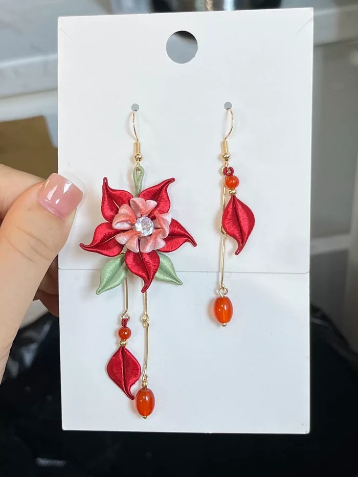 Handmade Chanhua Lu Chen Mandala Flower Earrings on a mannequin-2