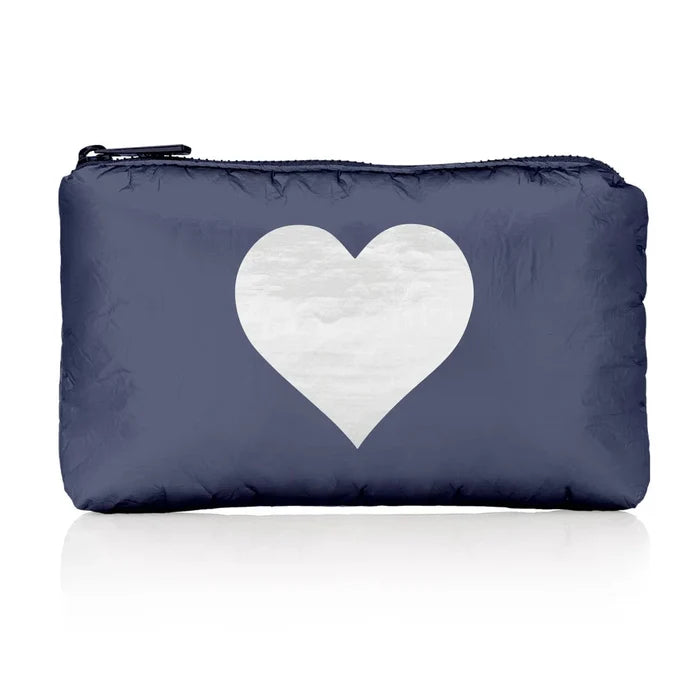 Navy with Silver Heart