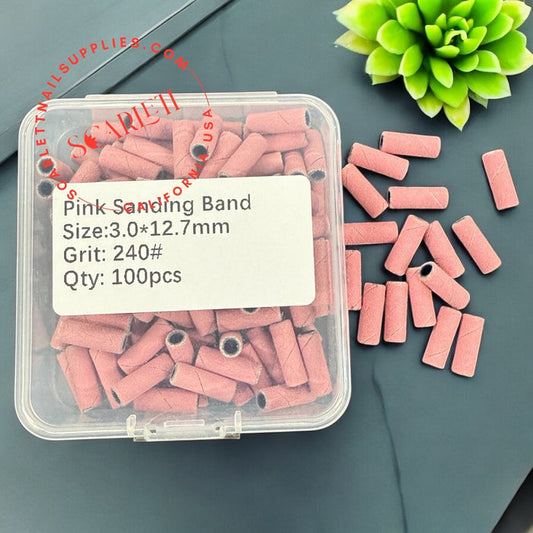 High quality Pink Mini Sanding Band- 100pcs + 1 sanding bit