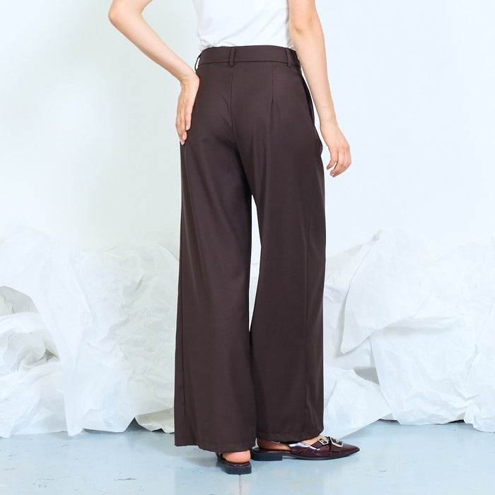 High-waisted wide-leg trousers with front pleats wholesale