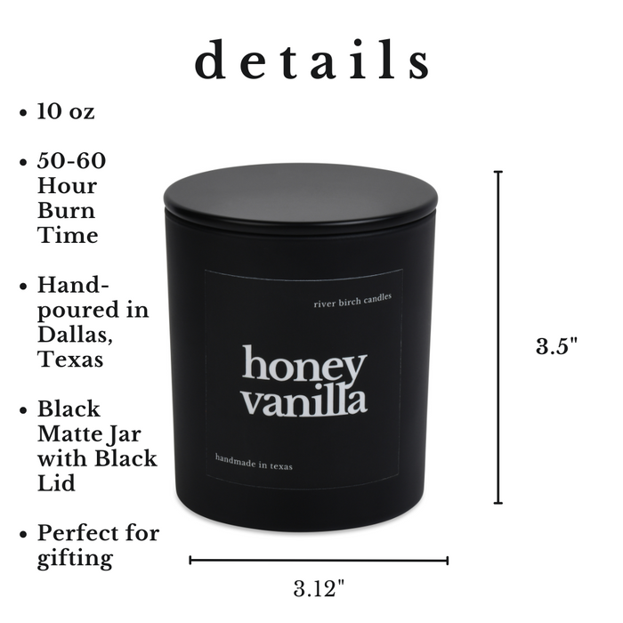 Honey Vanilla  - 10 oz Black Jar