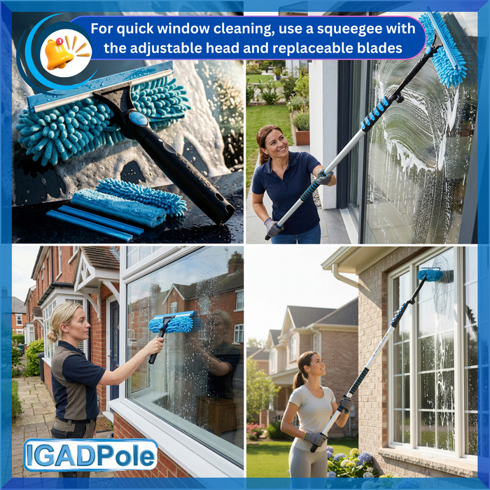 IGADPole Squeegee Single Pivot 10"(25cm) Replacement Head