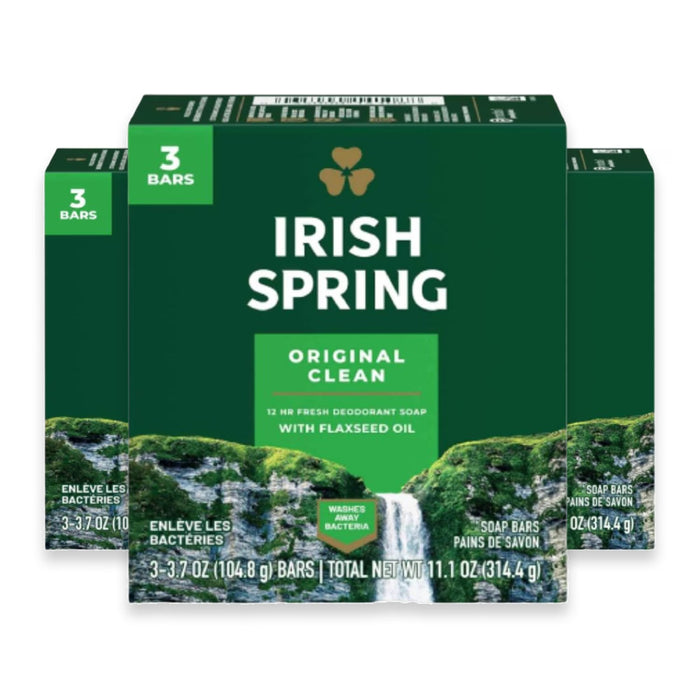 Irish Spring Original Deodorant Soap 3.7 oz 3 Ct - 3 Pack