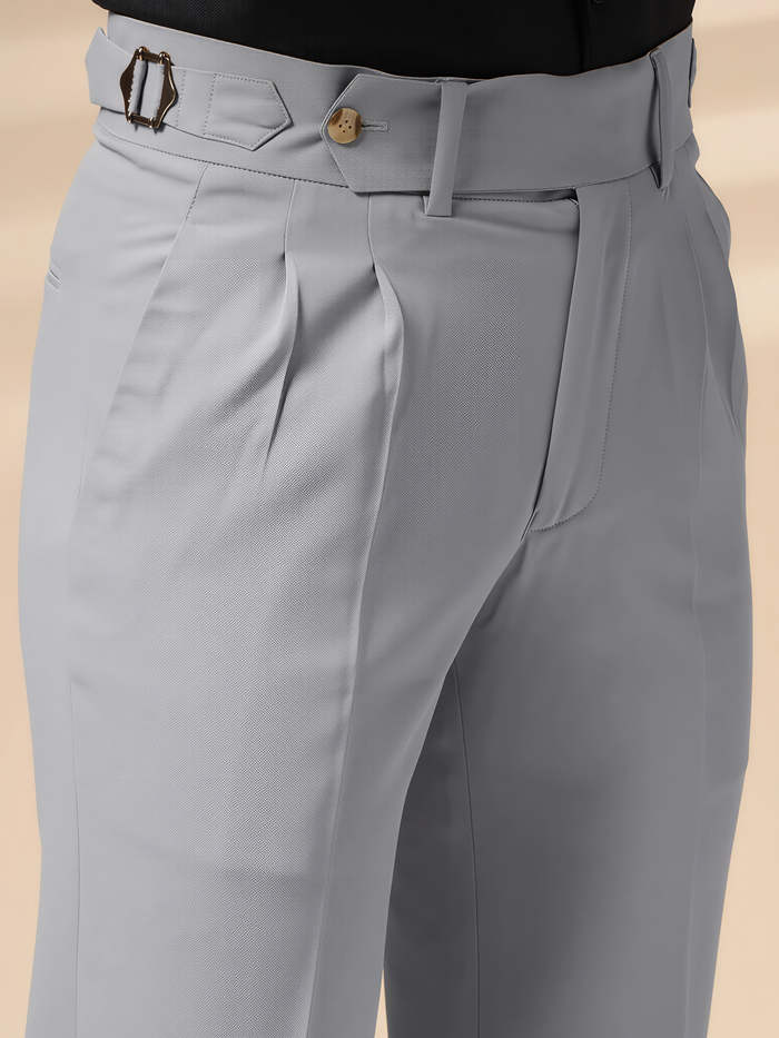 Italian Ash Grey Signature Gurkha Pants by ITALIAN VEGA®