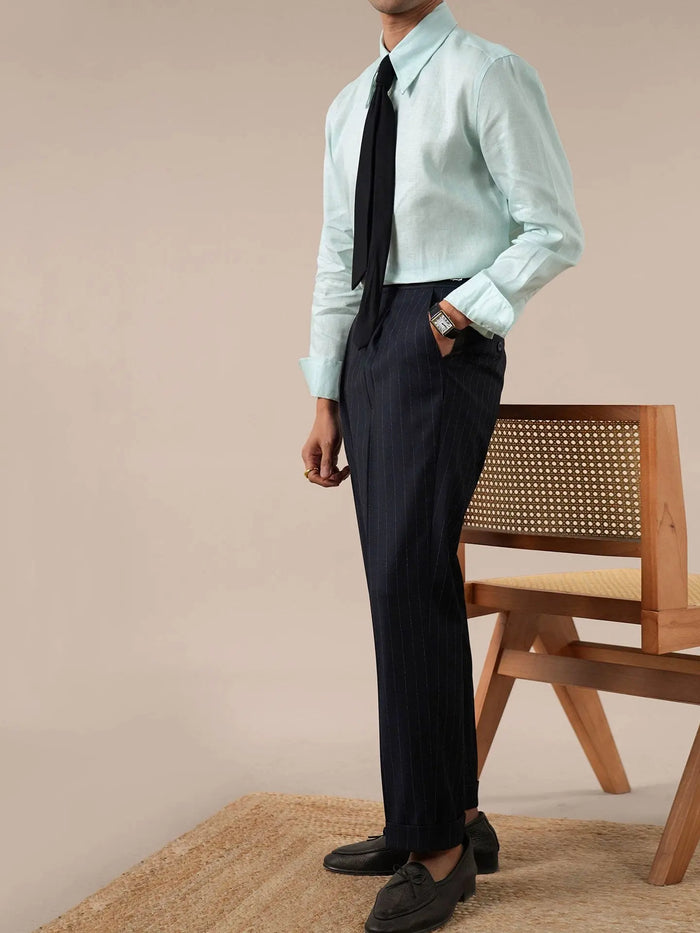 Italian-Style Long Point Collar Breathable Men's Shirt - BRABION