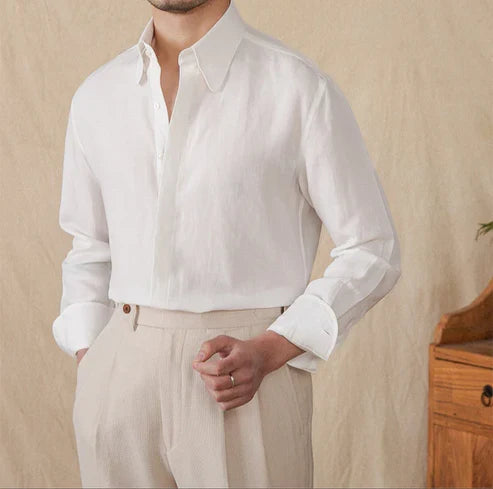 Italian Vega Milano 100% Linen Shirt - 024