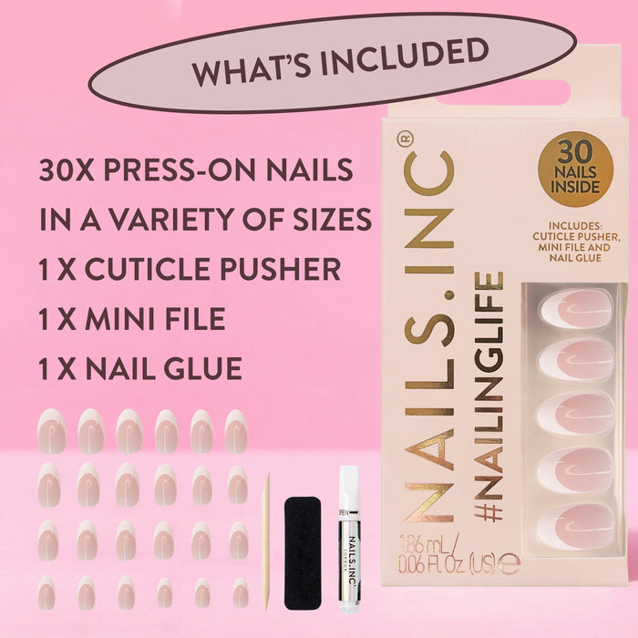 It's Giving Gracie Almond French Tip Press-On Nails