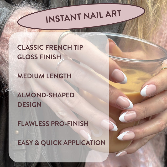 It's Giving Gracie Almond French Tip Press-On Nails