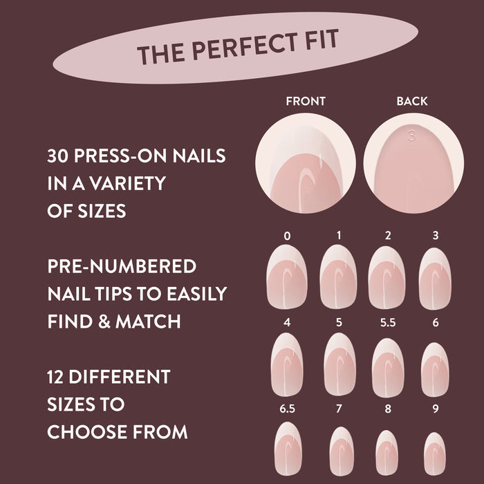 It's Giving Gracie Almond French Tip Press-On Nails