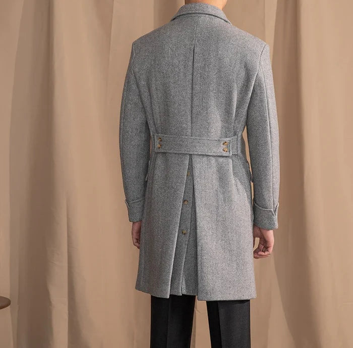 Kingsman Grey Double Breasted Coat by Italian Vega®