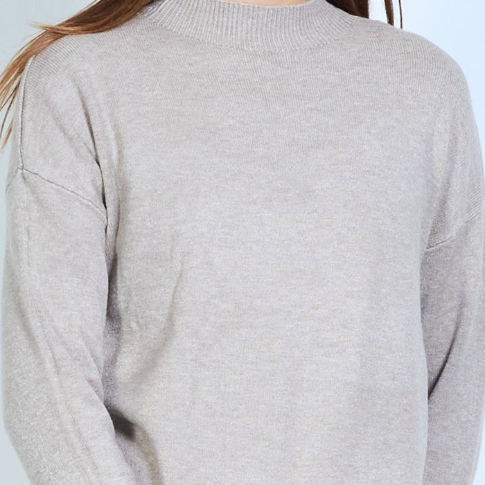 Knit sweater and wide-leg trousers set wholesale