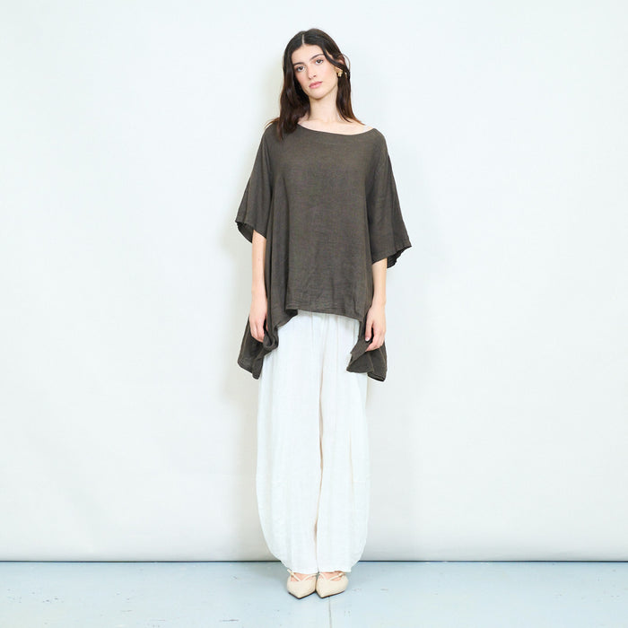 Layered asymmetric lightweight tunic top wholesale