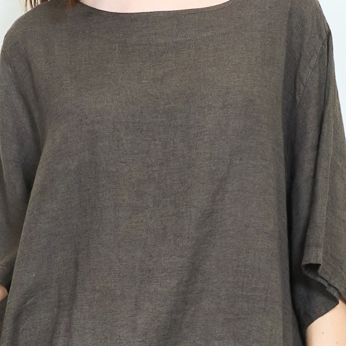 Layered asymmetric lightweight tunic top wholesale