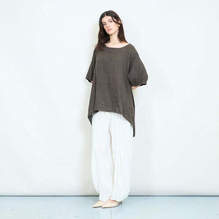 Layered asymmetric lightweight tunic top wholesale