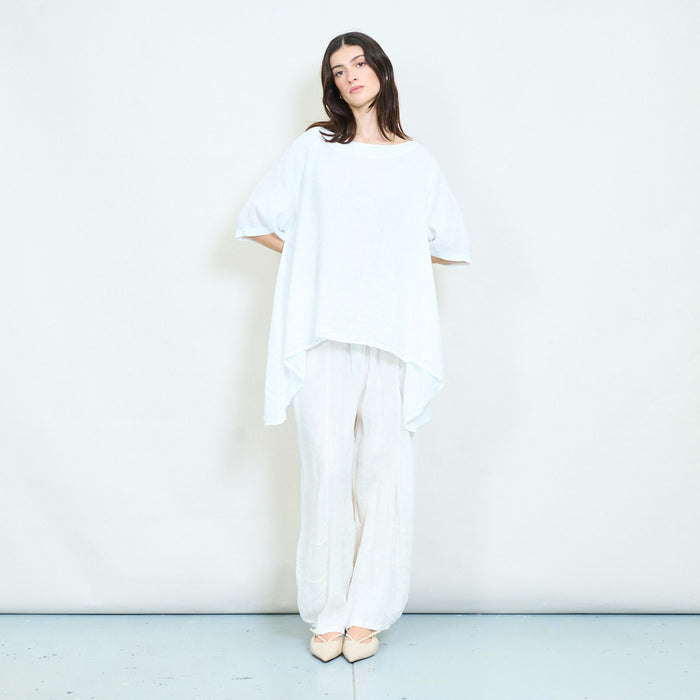 Layered asymmetric lightweight tunic top wholesale