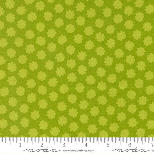Lime- Scenery Puffball- Fat Quarter